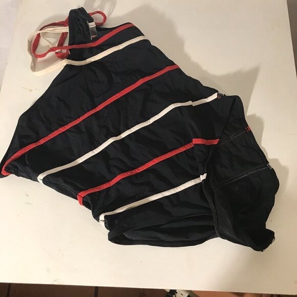 Versace Sport Bathing Suit Size Medium Vintage Stripe One Shoulder Couture - Picture 3 of 8